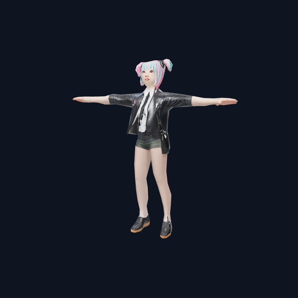 Colorful Anime Character Model Pack with School Uniform